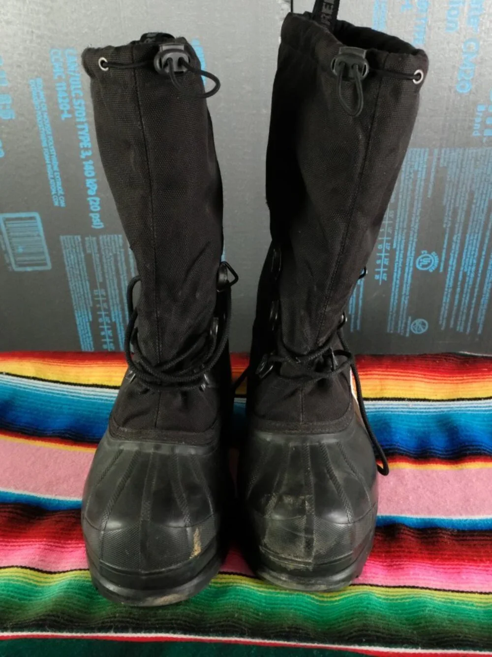 Sorel Winter Boots Womens 10 Black Glacier Insulated Retro - Picture 2 of 10